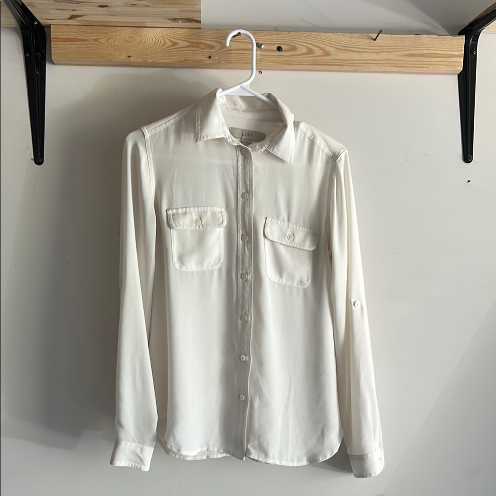 Classic White Button-Up Shirt